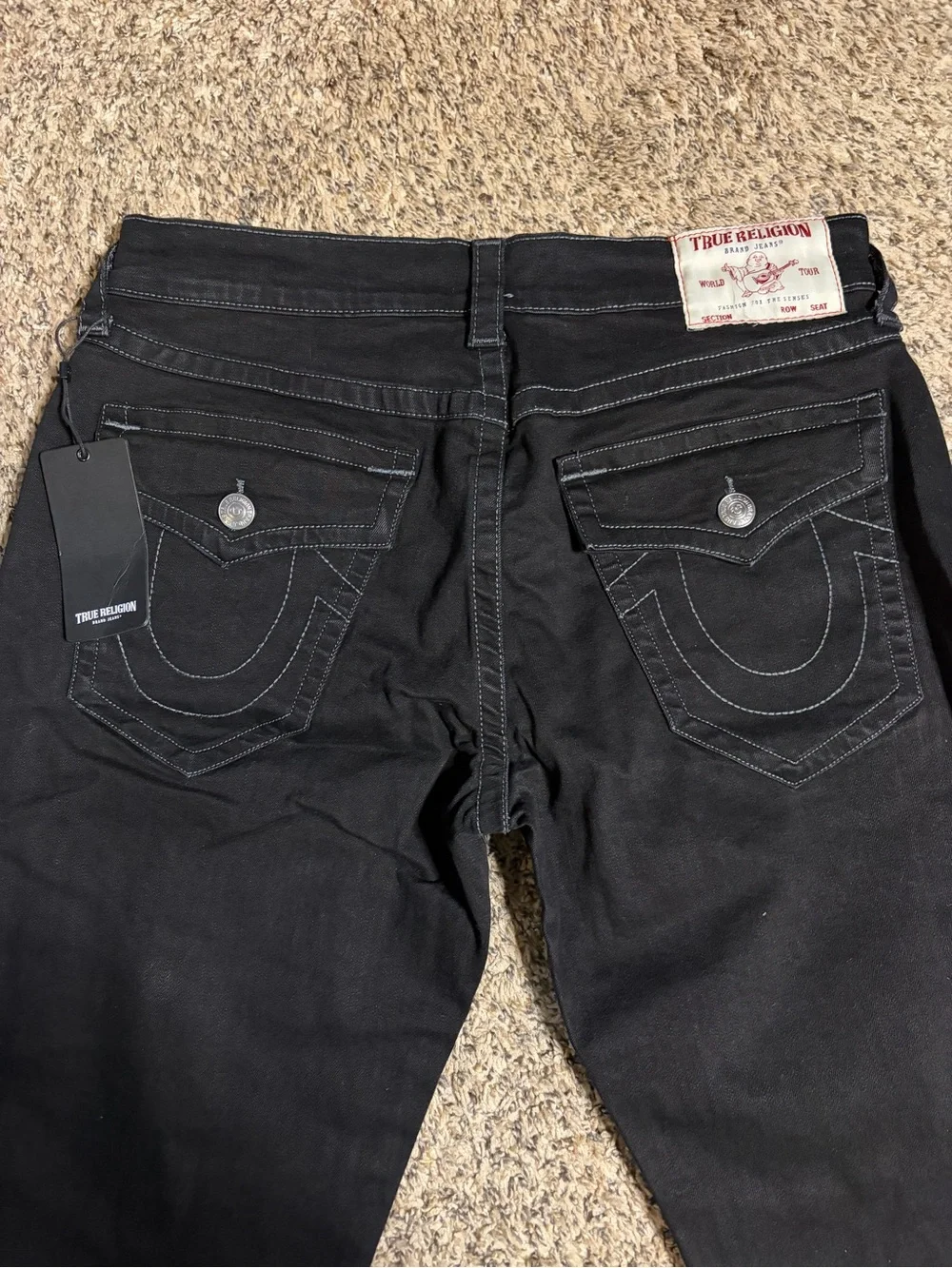 True Religion Ricky Flap Jeans Men’s W34 Black Horseshoe